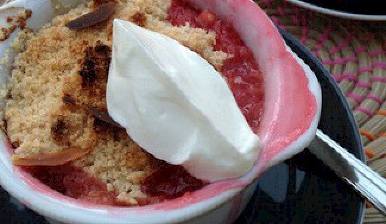 Recept - Rabarbercompote met havermoutcrumble