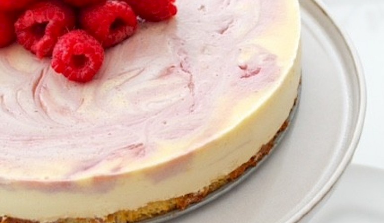 Recept - Een plaatje van een frambozencheesecake